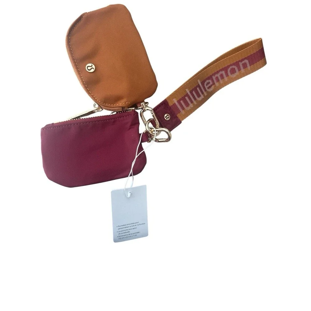 Lululemon Dual Pouch Wristlet Garnet Spiced Chai New with tags